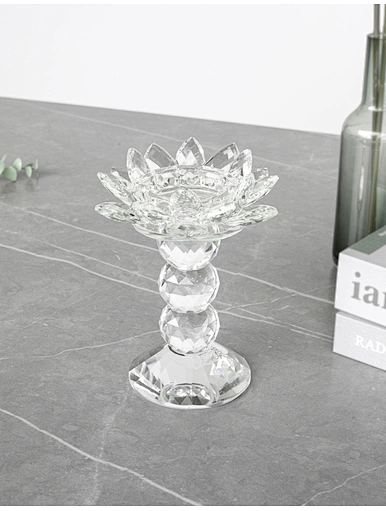 glass crystal candle holder